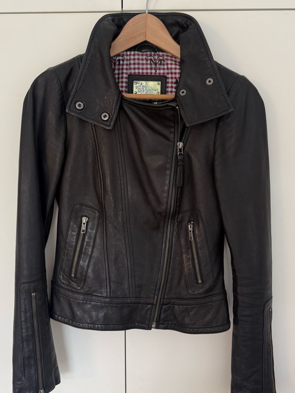 Mackage for Aritzia Black Leather Moto Jacket (XS)